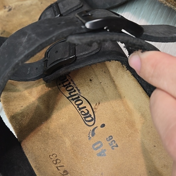 Aerothotic Women Florida Leather sandal slide flats shoes sz 40/9 - Picture 12 of 13